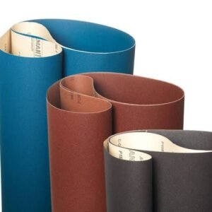 Rolls of wide abrasive sanding belts